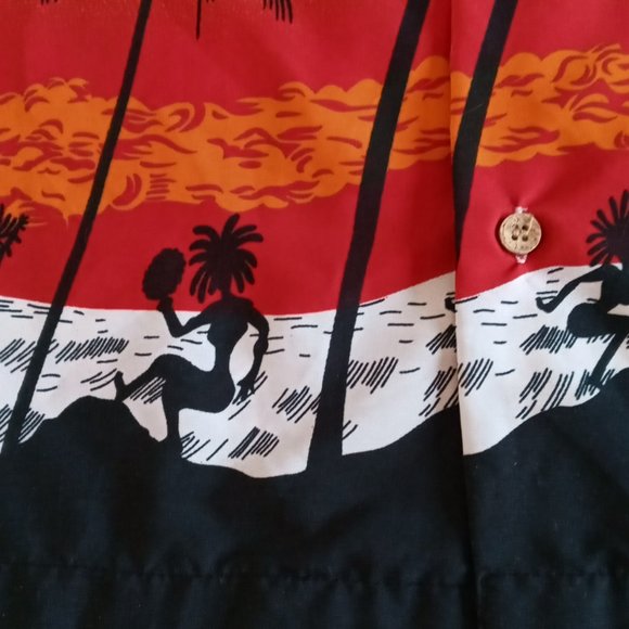 INGear Hawaiian palm tree patterned lightweight short sleeve Shirt size M - Picture 5 of 7